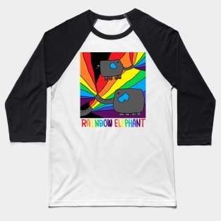 rainbow elephant Baseball T-Shirt